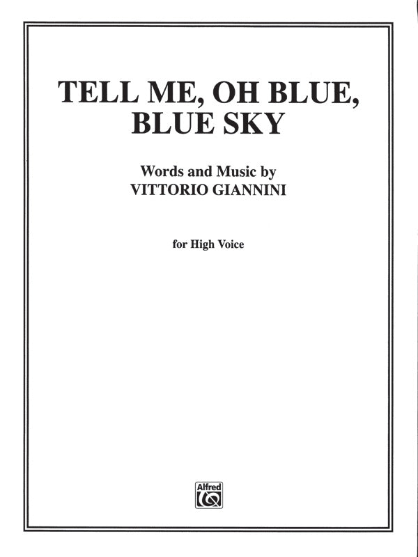 Tell Me Oh Blue, Blue Sky! Cover Image