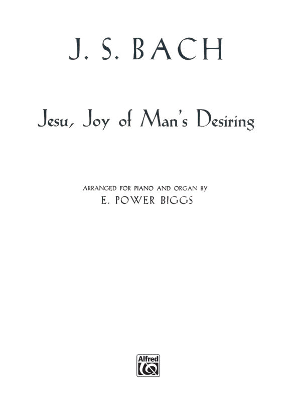 Jesu, Joy of Man's Desiring Cover Image