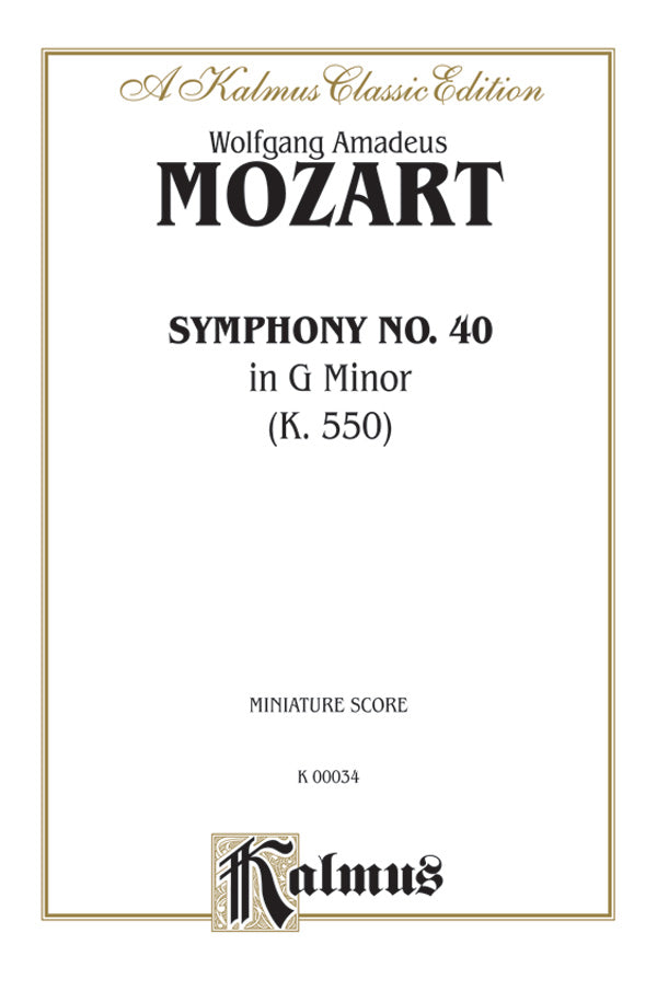 Symphony No. 40 in G Minor, K. 550 Cover Image