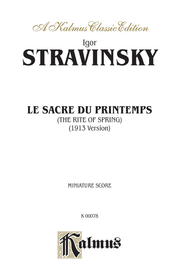 Le Sacre du Printemps (The Rite of Spring) Cover Image