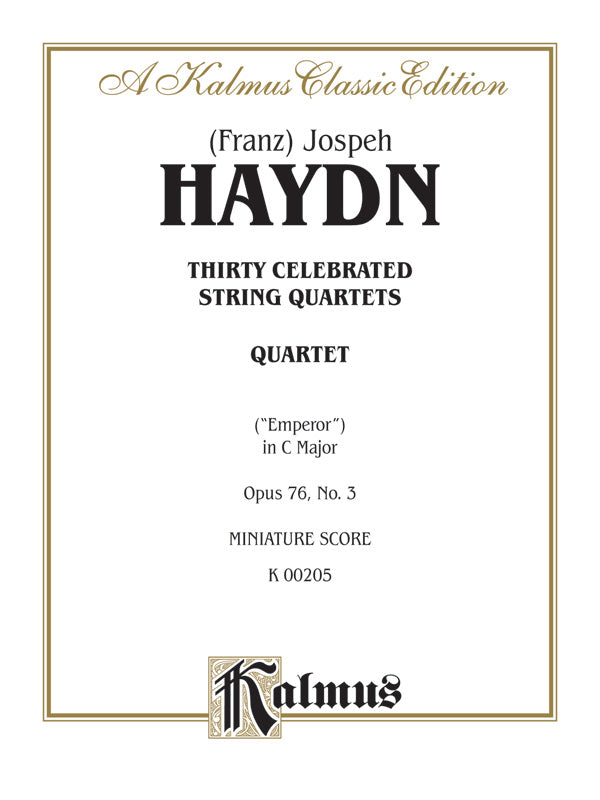 Haydn: String Quartet No. 77 in C Major, Op. 76, No. 3 Sheet Music Preview