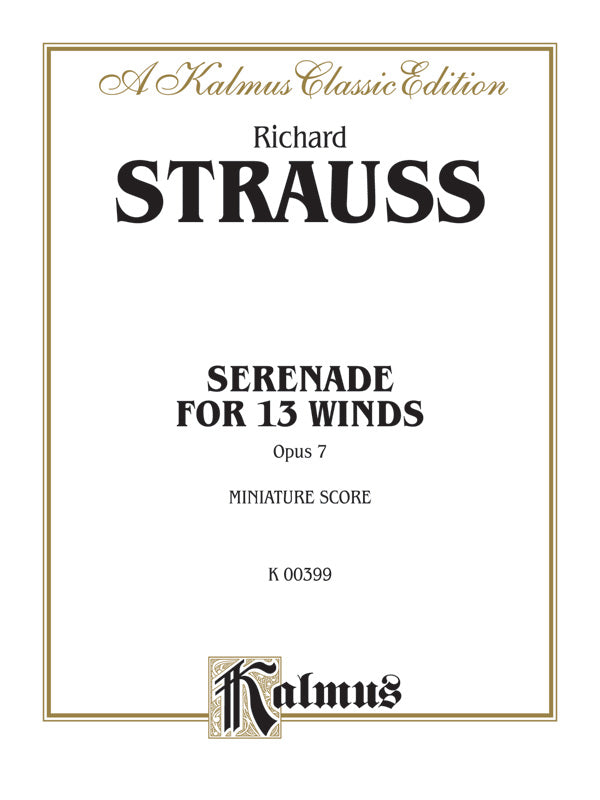 Serenade for 13 Winds, Opus 7 Cover Image