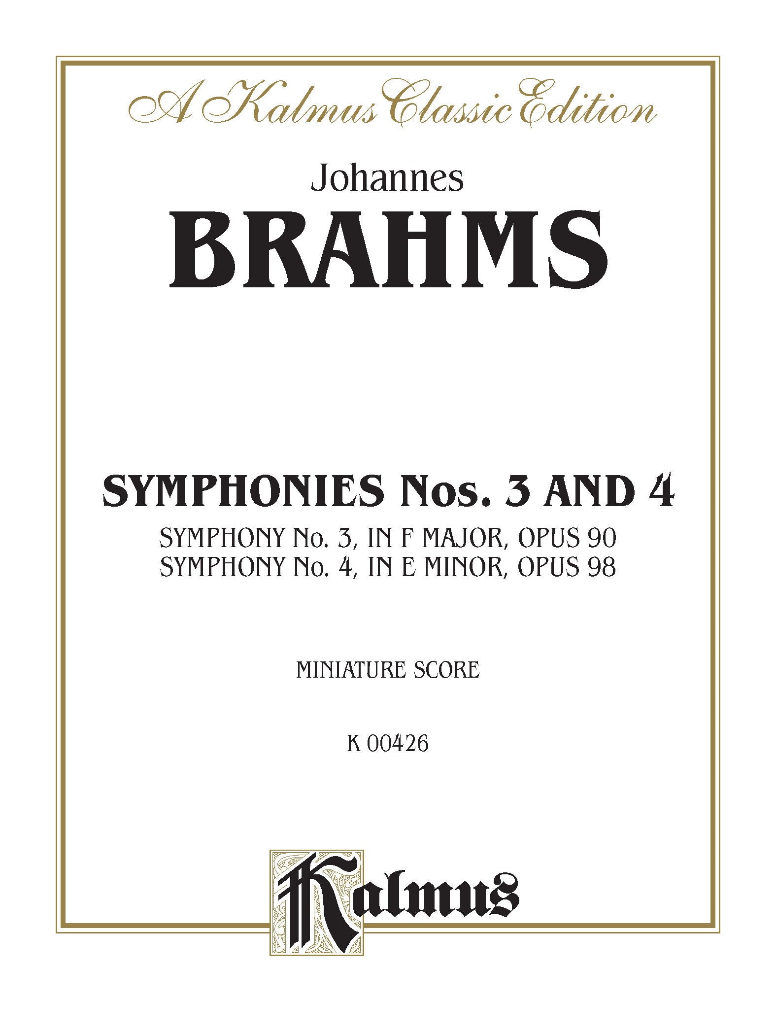 Symphonies Nos. 3 & 4 Cover Image