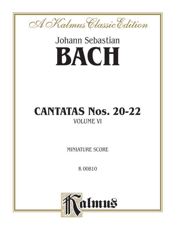 Cantatas No. 20-22, Volume VI Cover Image