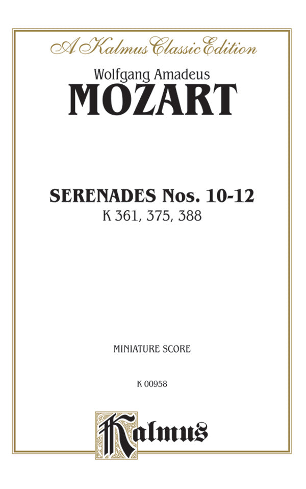 Serenades, K. 361, 375, 388 Cover Image