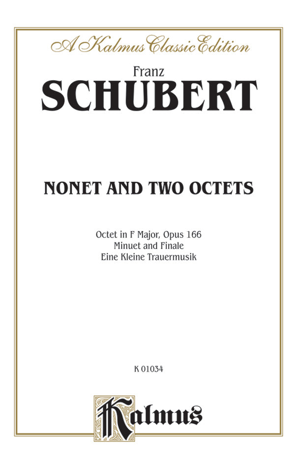 Schubert: Nonet and Two Octets Sheet Music Preview