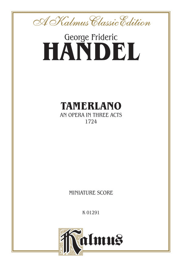 Tameriano (1724), An Opera in Three Acts Cover Image