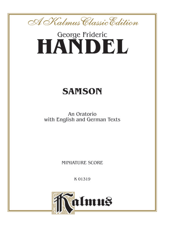 Samson (1743), An Oratorio Cover Image