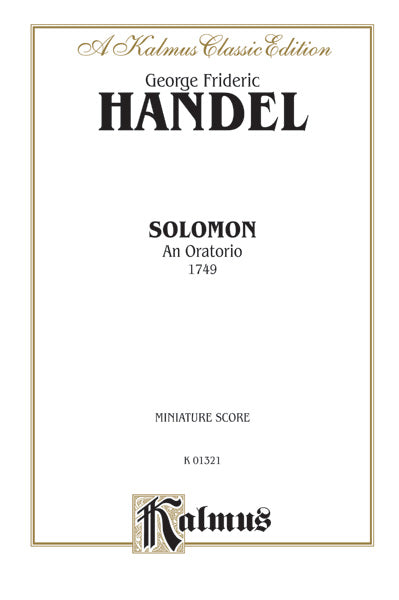 Solomon (1749), An Oratorio Cover Image