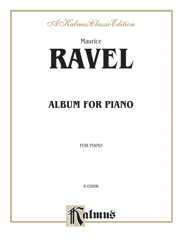 Ravel: Album Sheet Music Preview