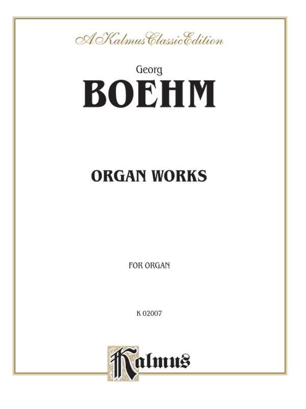 Boehm: Organ Works Sheet Music Preview
