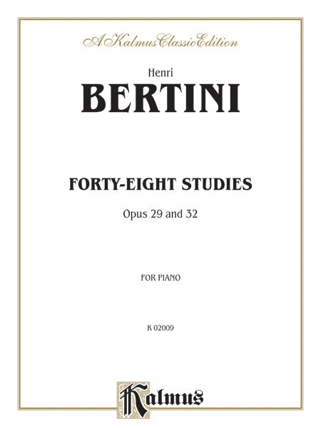 Bertini: Forty-eight Studies, Op. 29 & 32 Sheet Music Preview