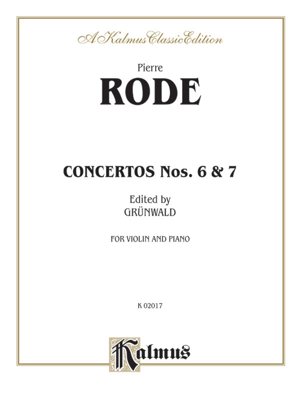 Rode: Concertos Nos. 6 and 7 (Ed. Grünwald) Sheet Music Preview