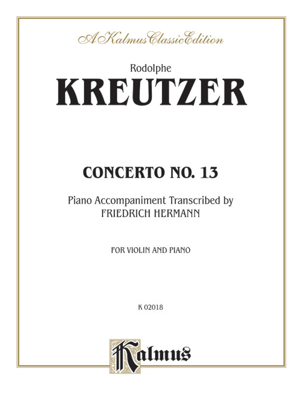 Kreutzer: Concerto No. 13 (Piano acc. Transcr. Friedrich Hermann) Sheet Music Preview