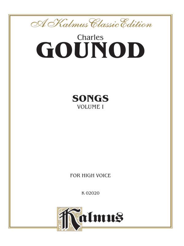 Gounod: Songs, Volume I, High Voice (French) Sheet Music Preview