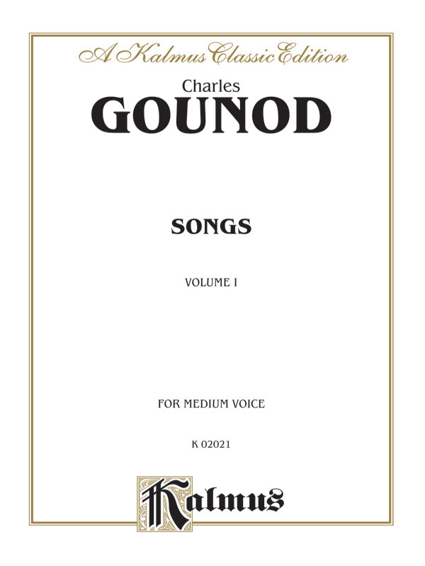 Gounod: Songs, Volume I, Medium Voice (French) Sheet Music Preview