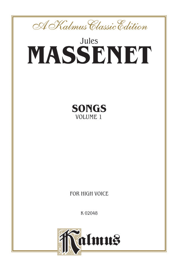 Massenet: Songs, Volume I, High Voice (French) Sheet Music Preview