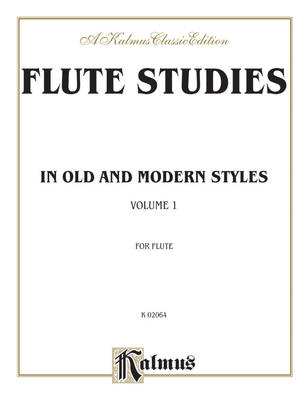 Flute Studies in Old and Modern Styles, Volume I Cover Image