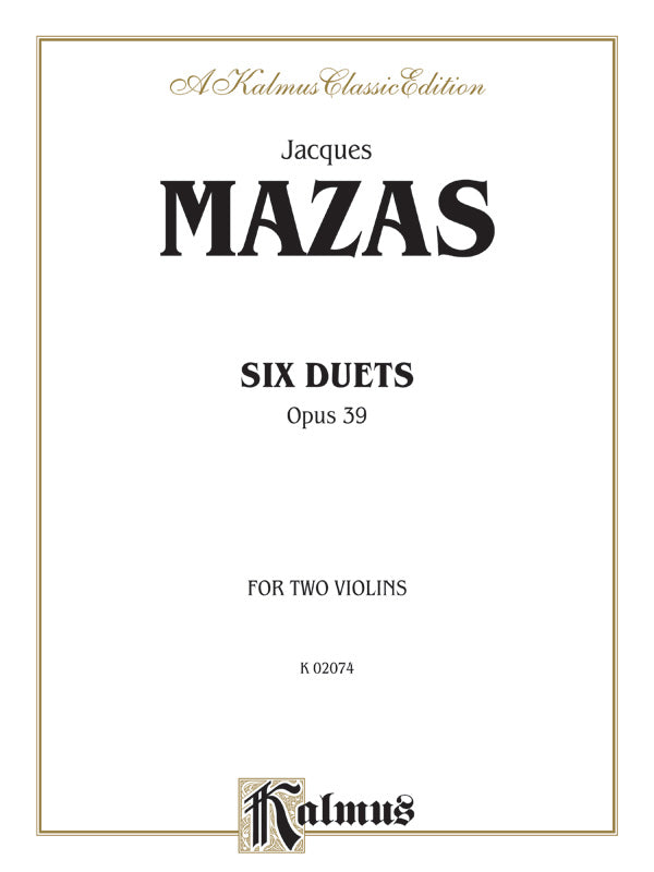 Mazas: Six Duets, Op. 39 Sheet Music Preview