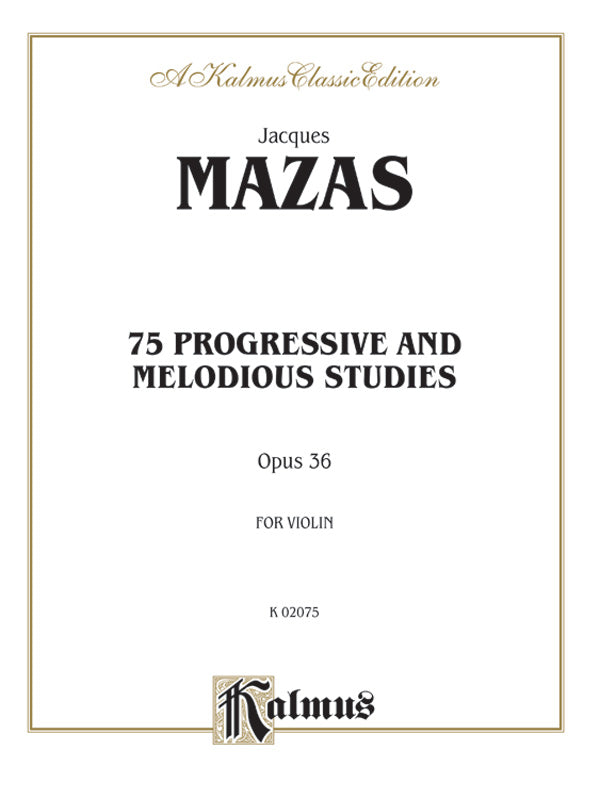 75 Progressive and Melodious Studies, Opus 36 Cover Image