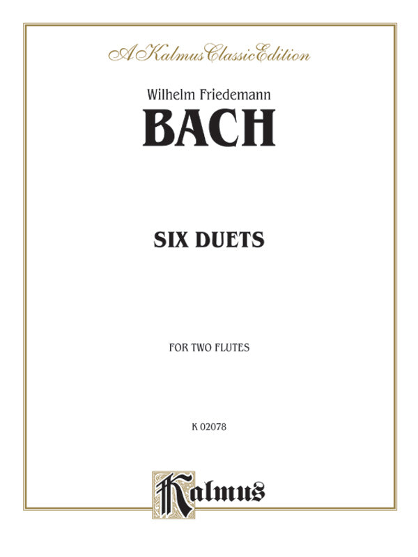 Six Duets for Two Flutes Cover Image