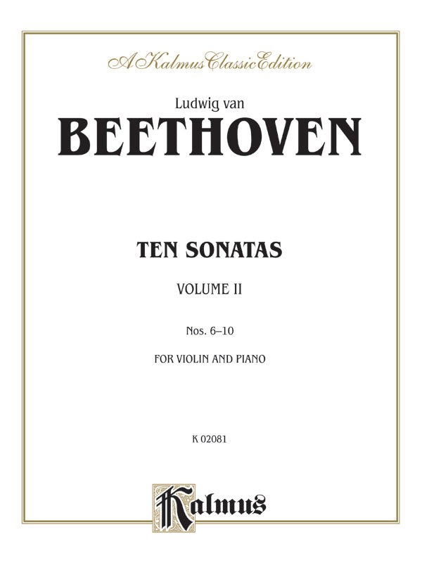 Ten Violin Sonatas, Volume II (Nos. 6-10) Cover Image
