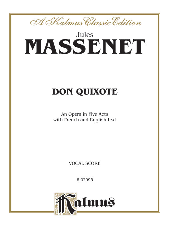 Don Quixote, An Opera in Five Acts Cover Image