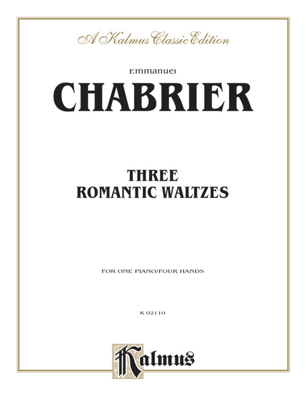 Chabrier: Three Romantic Waltzes Sheet Music Preview
