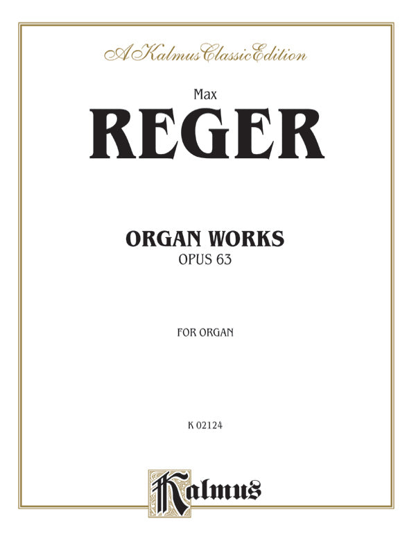 Reger: Organ Works, Op. 63 Sheet Music Preview