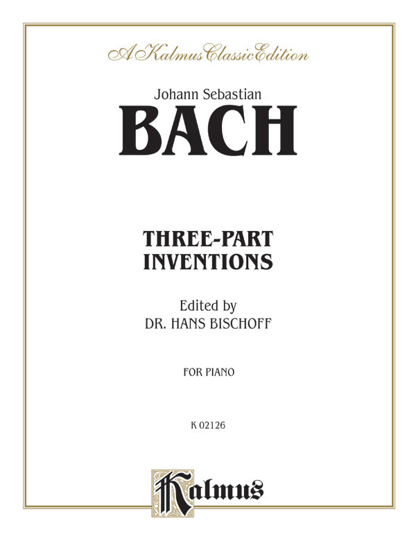 Bach: Three-Part Inventions (Ed. Hans Bischoff) Sheet Music Preview