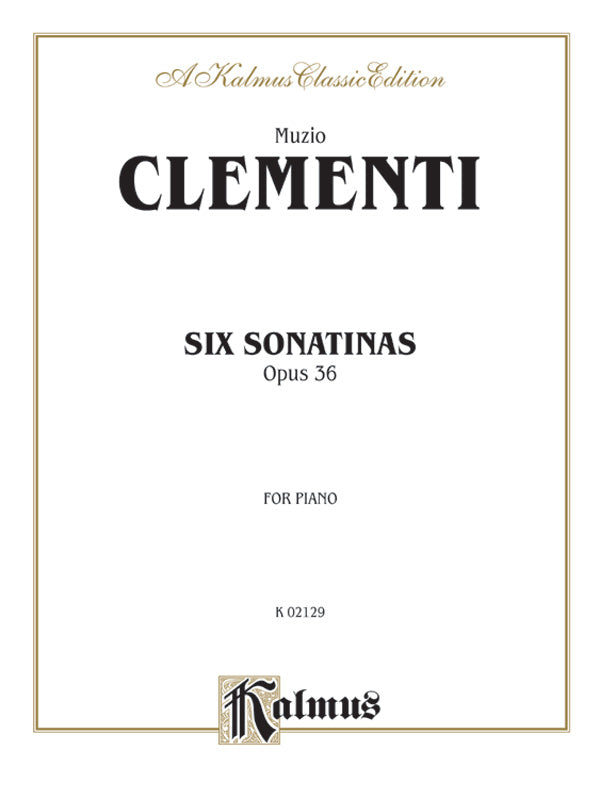 Clementi: Six Sonatinas, Op. 36 Sheet Music Preview