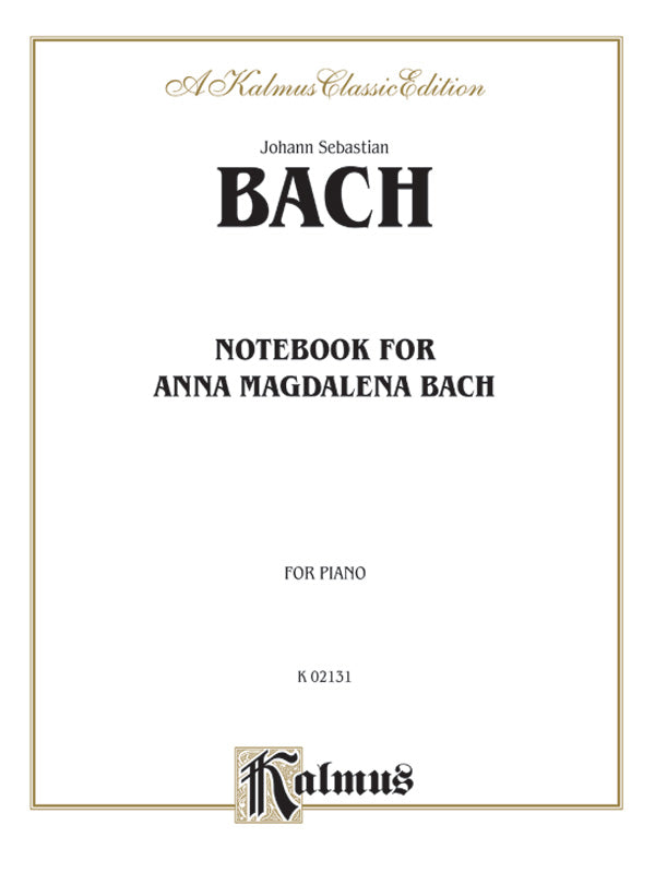 Bach: Notebook for Anna Magdalena Bach Sheet Music Preview