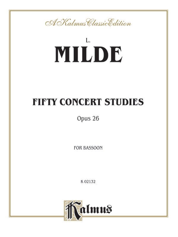 Milde: Fifty Concert Studies, Op. 26 Sheet Music Preview