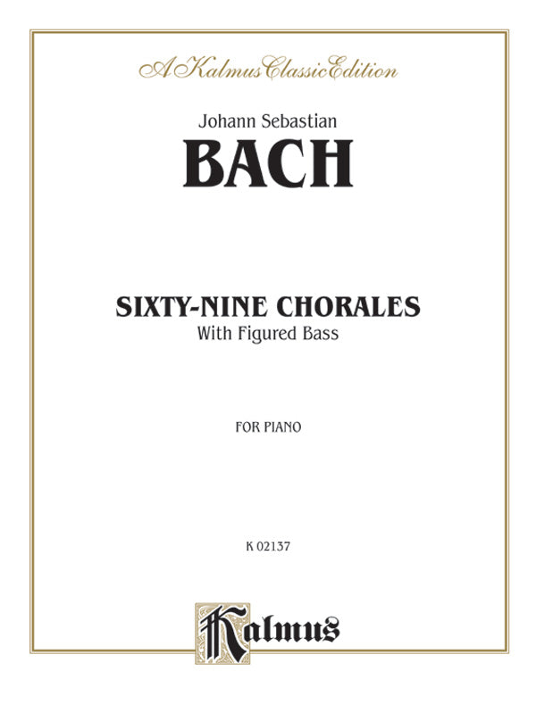Bach: Sixty-nine Chorales with figured bass (Ed. Hans Bischoff) Sheet Music Preview