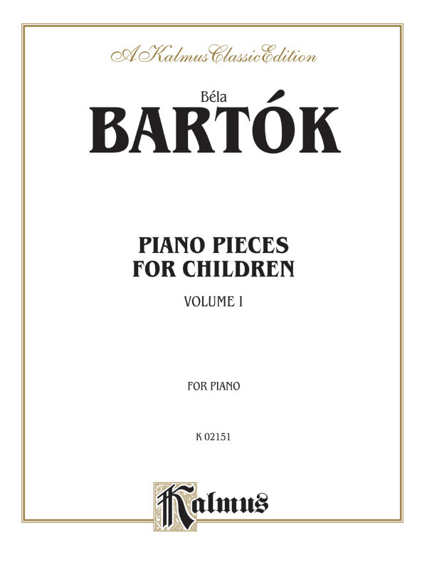 Piano Pieces for Children, Volume I Cover Image