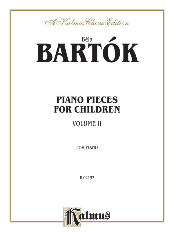 Piano Pieces for Children, Volume II Cover Image