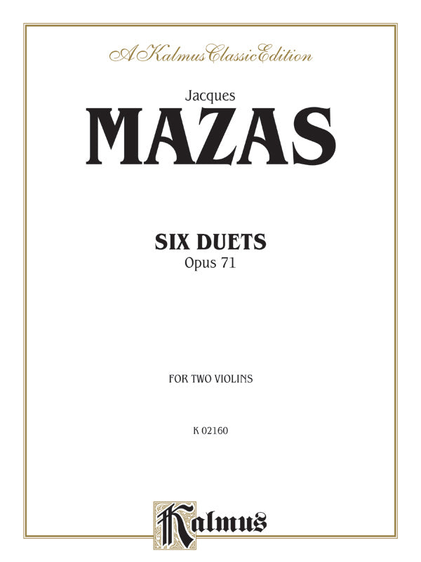 Mazas: Six Duets, Op. 71 Sheet Music Preview