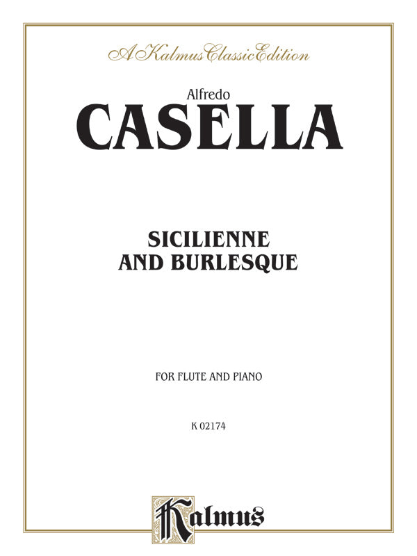 Casella: Sicilienne and Burlesque Sheet Music Preview