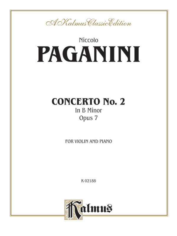 Paganini: Concerto No. 2 in B Minor, Op. 7 Sheet Music Preview