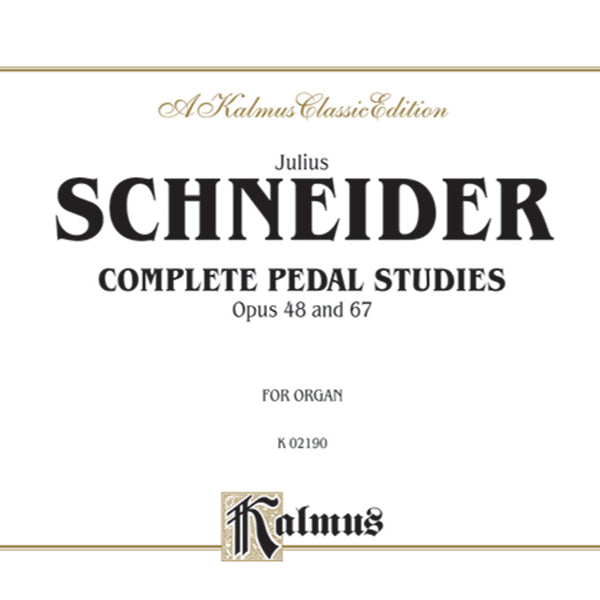 Schneider: Complete Pedal Studies, Op. 48 and 67 Sheet Music Preview