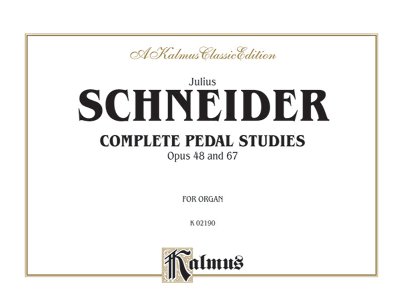 Schneider: Complete Pedal Studies, Op. 48 and 67 Sheet Music Preview