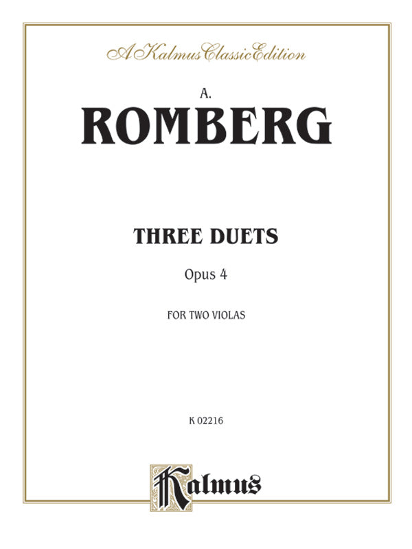 Romberg: Three Duets, Op. 4 Sheet Music Preview