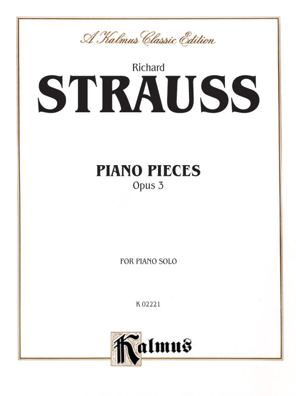 Strauss: Piano Pieces, Op. 3 Sheet Music Preview