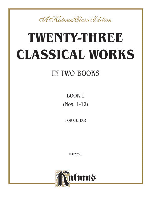 Twenty-Three Classical Works for Two Guitars, Book 1 Cover Image