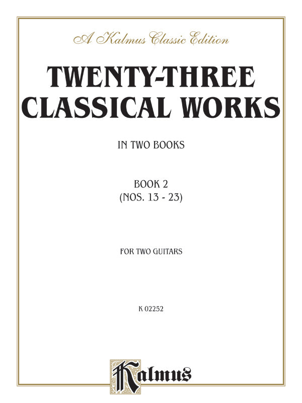 Twenty-Three Classical Works for Two Guitars, Book 2 Cover Image