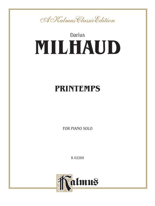 Miaskowsky: Printemps Sheet Music Preview