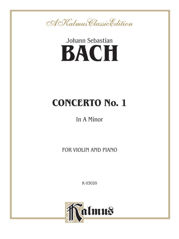 Bach: Violin Concerto in A Minor Sheet Music Preview