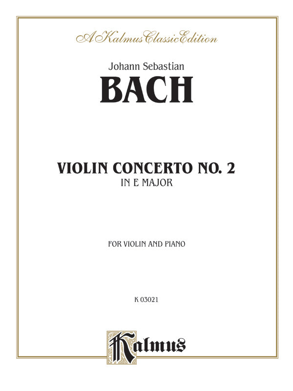 Bach: Violin Concerto No. 2 in E Major Sheet Music Preview