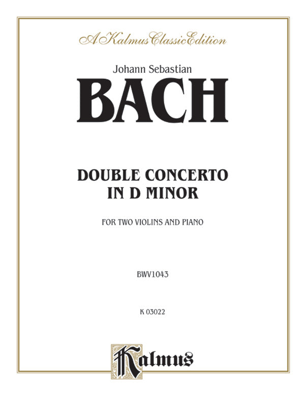 Bach: Double Concerto in D Minor Sheet Music Preview