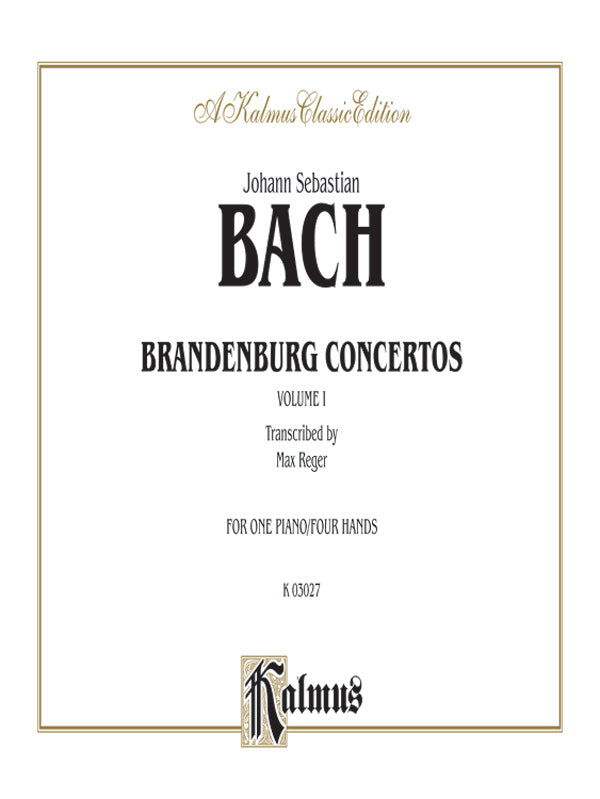 Bach: Brandenburg Concertos (Volume I) (Arr. Max Reger) Sheet Music Preview